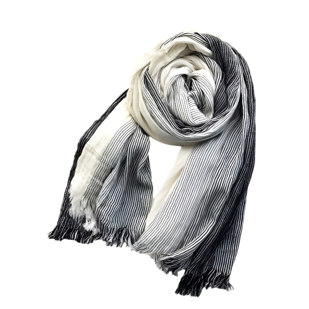 Duo-Tone Weave Cotton Pashmina Scarf