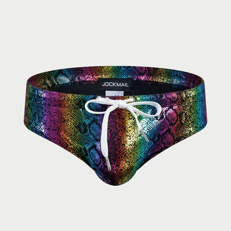 Metallic Snakeskin Bikini Brief
