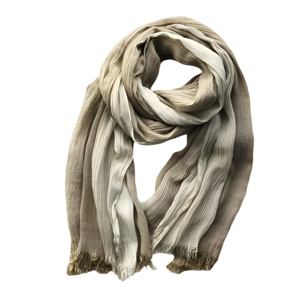 Duo-Tone Weave Cotton Pashmina Scarf