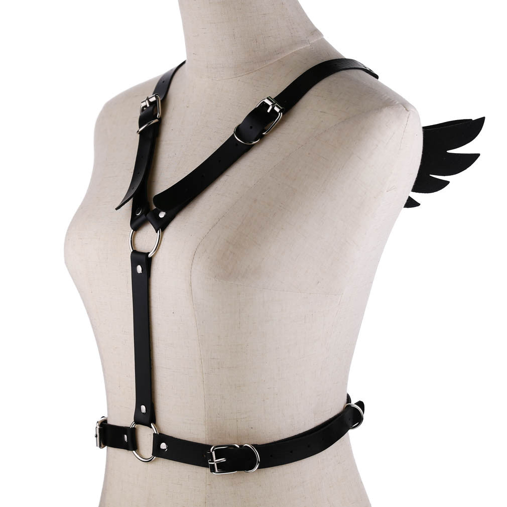 Angel Wings Leather Harness