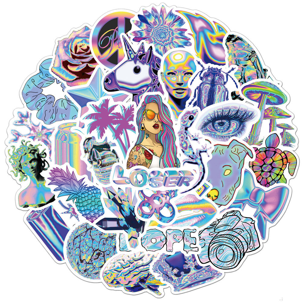 50 Iridescent Stickers