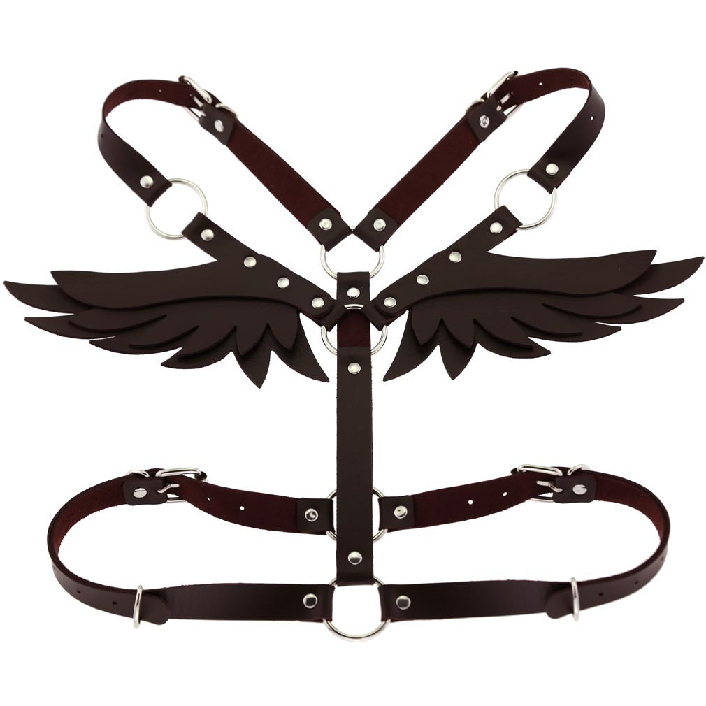 Angel Wings Leather Harness