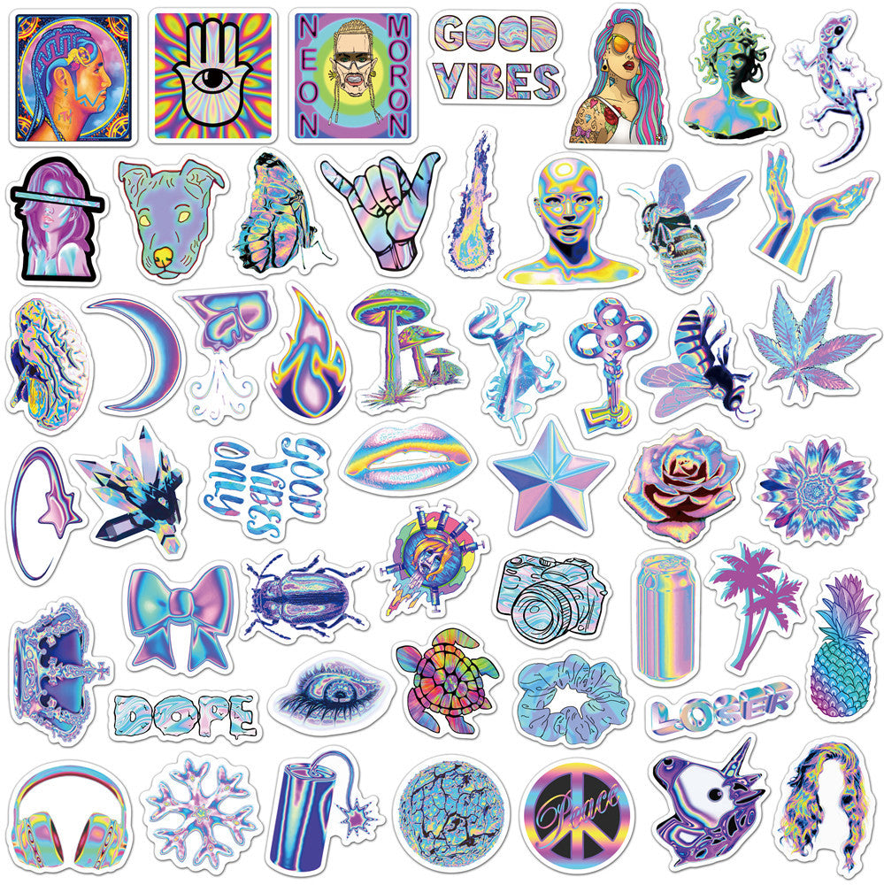 50 Iridescent Stickers