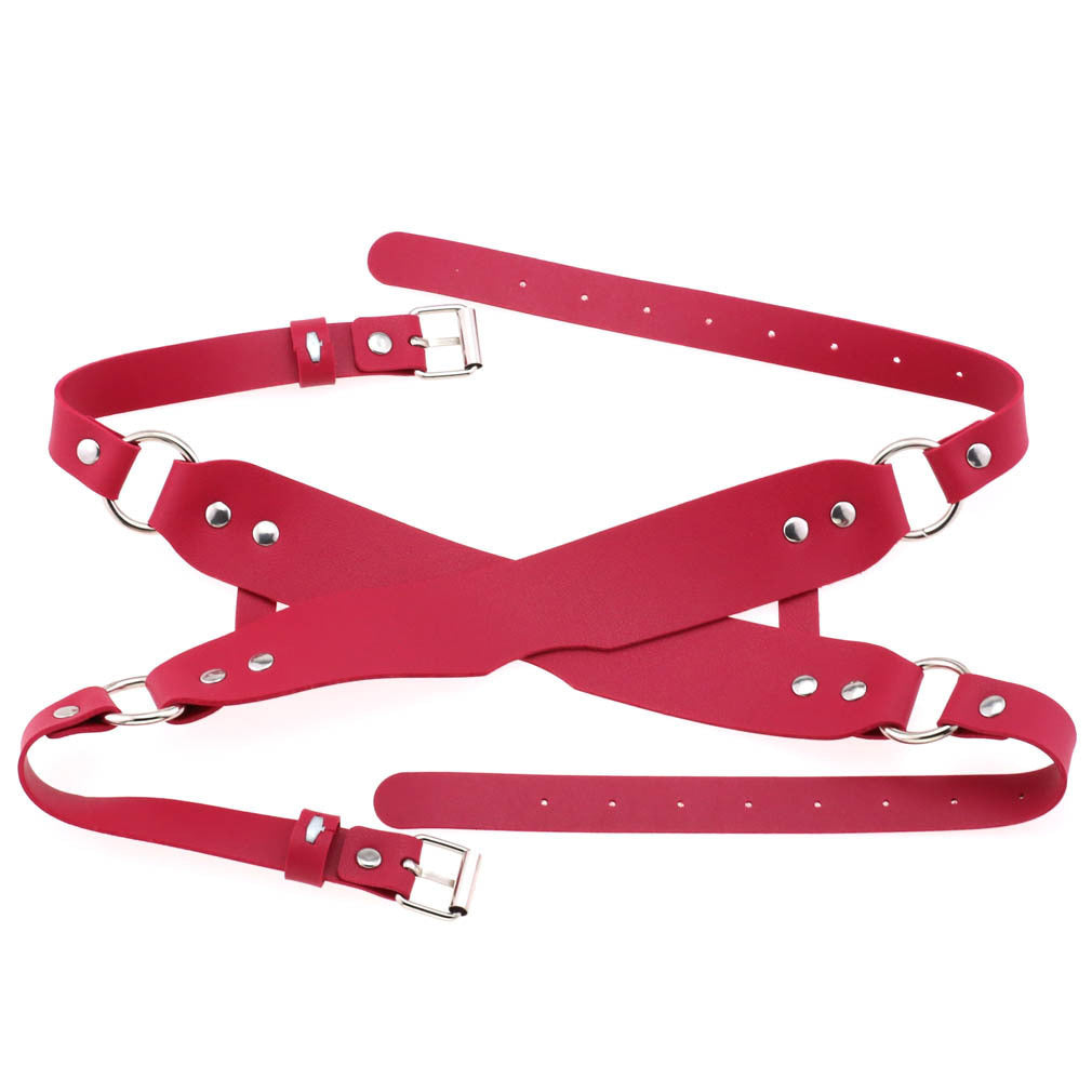 Leather Double Strap Eye Mask Blindfold