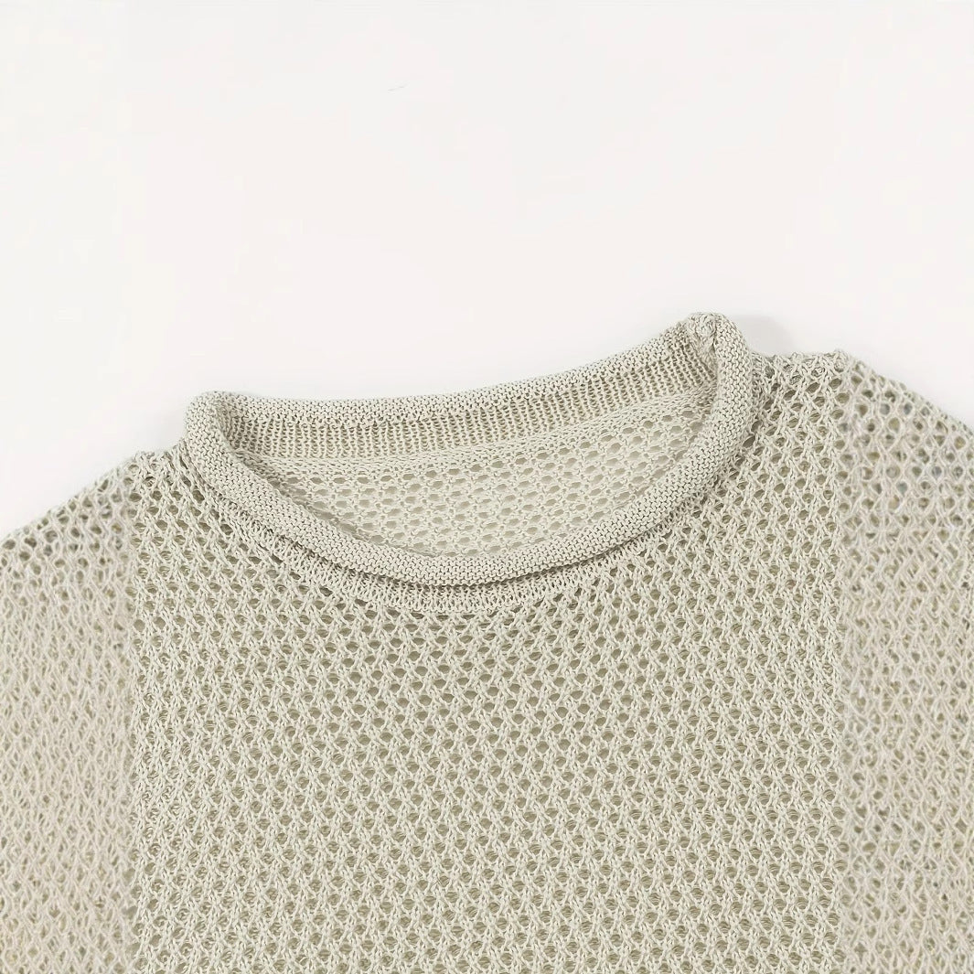 Open-Knit Mesh Tank