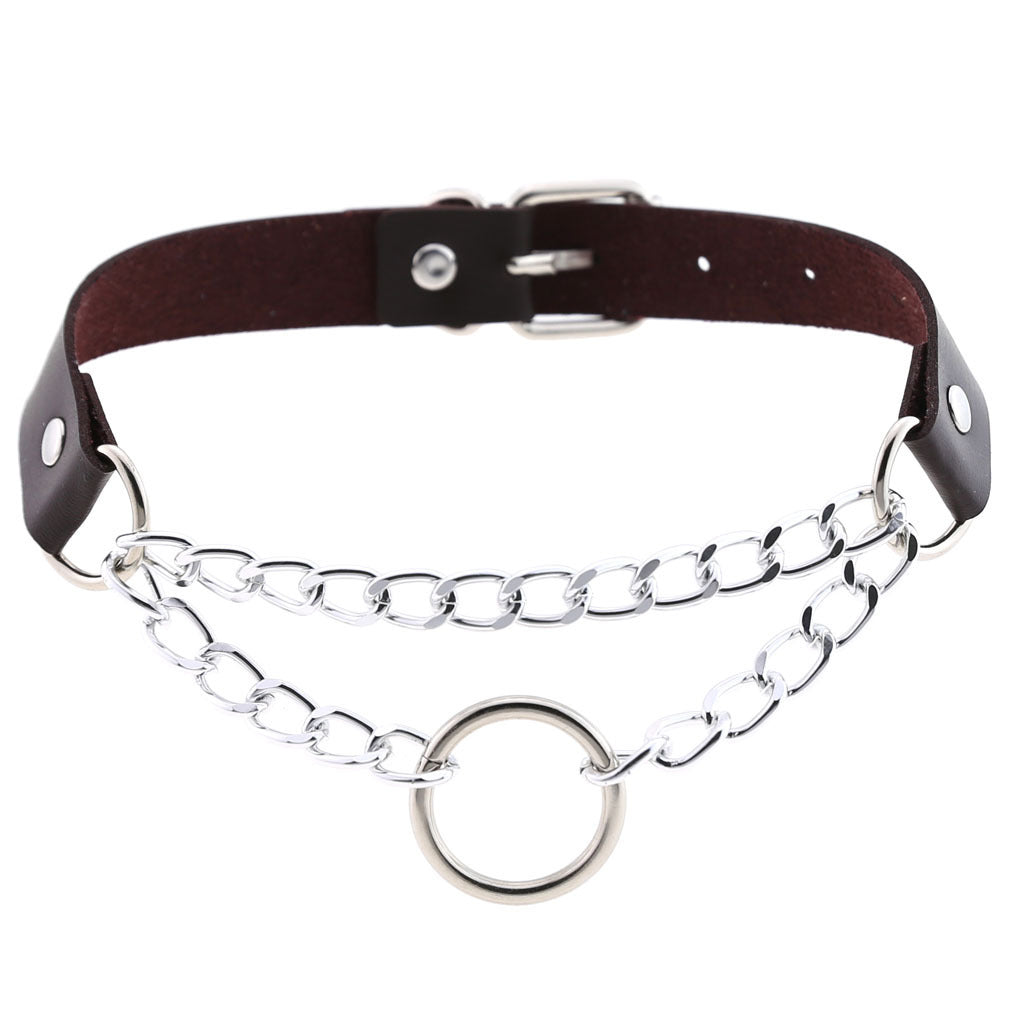 Chained Leather Collar / Choker