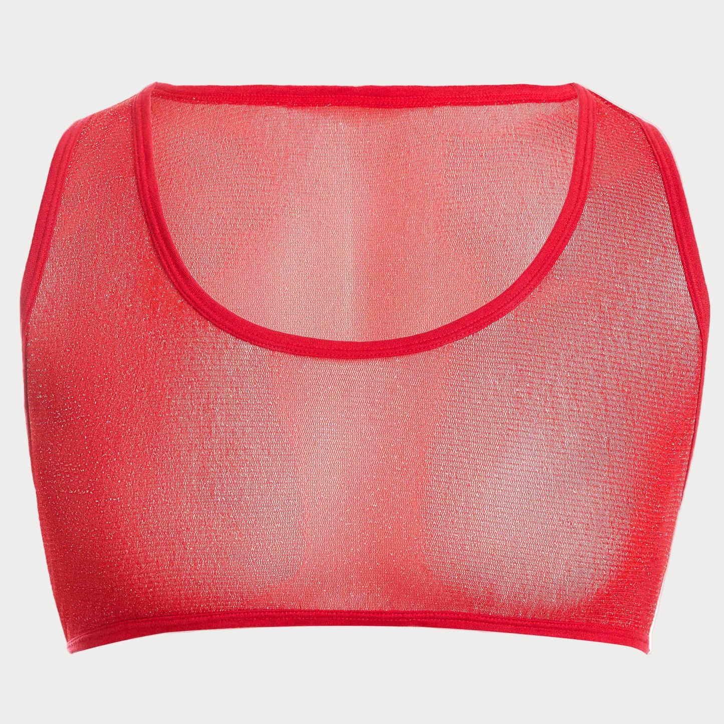 Sheer Glitter Crop Tank