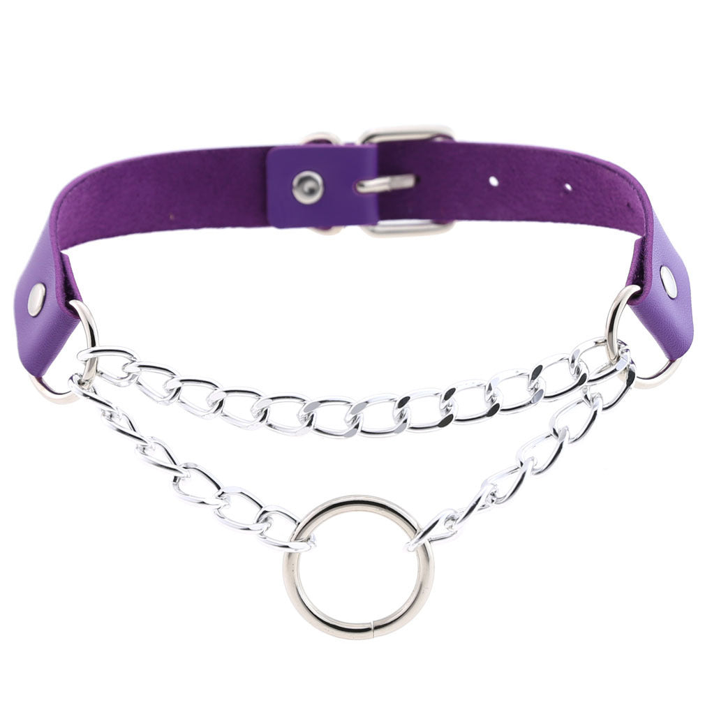 Chained Leather Collar / Choker