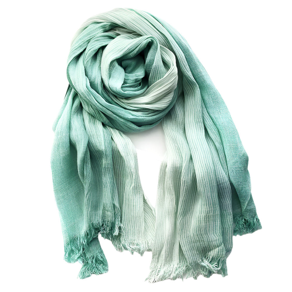 Duo-Tone Weave Cotton Pashmina Scarf