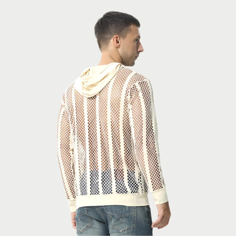 Mesh Long Sleeve Hoodie