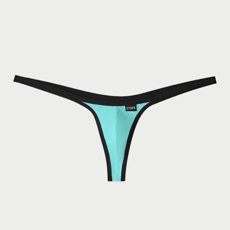 Black and turquoise men's underwear on a white background