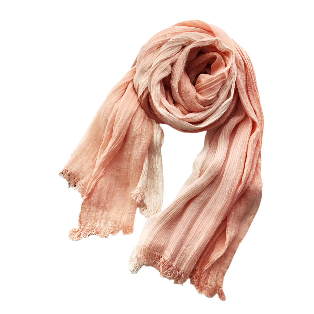 Duo-Tone Weave Cotton Pashmina Scarf