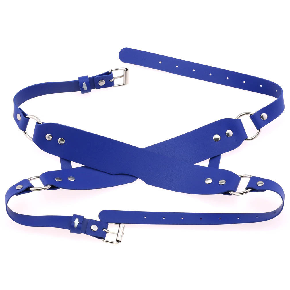 Leather Double Strap Eye Mask Blindfold