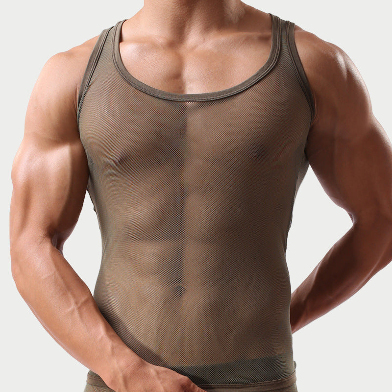 Mesh Transparent Tank Top Vest