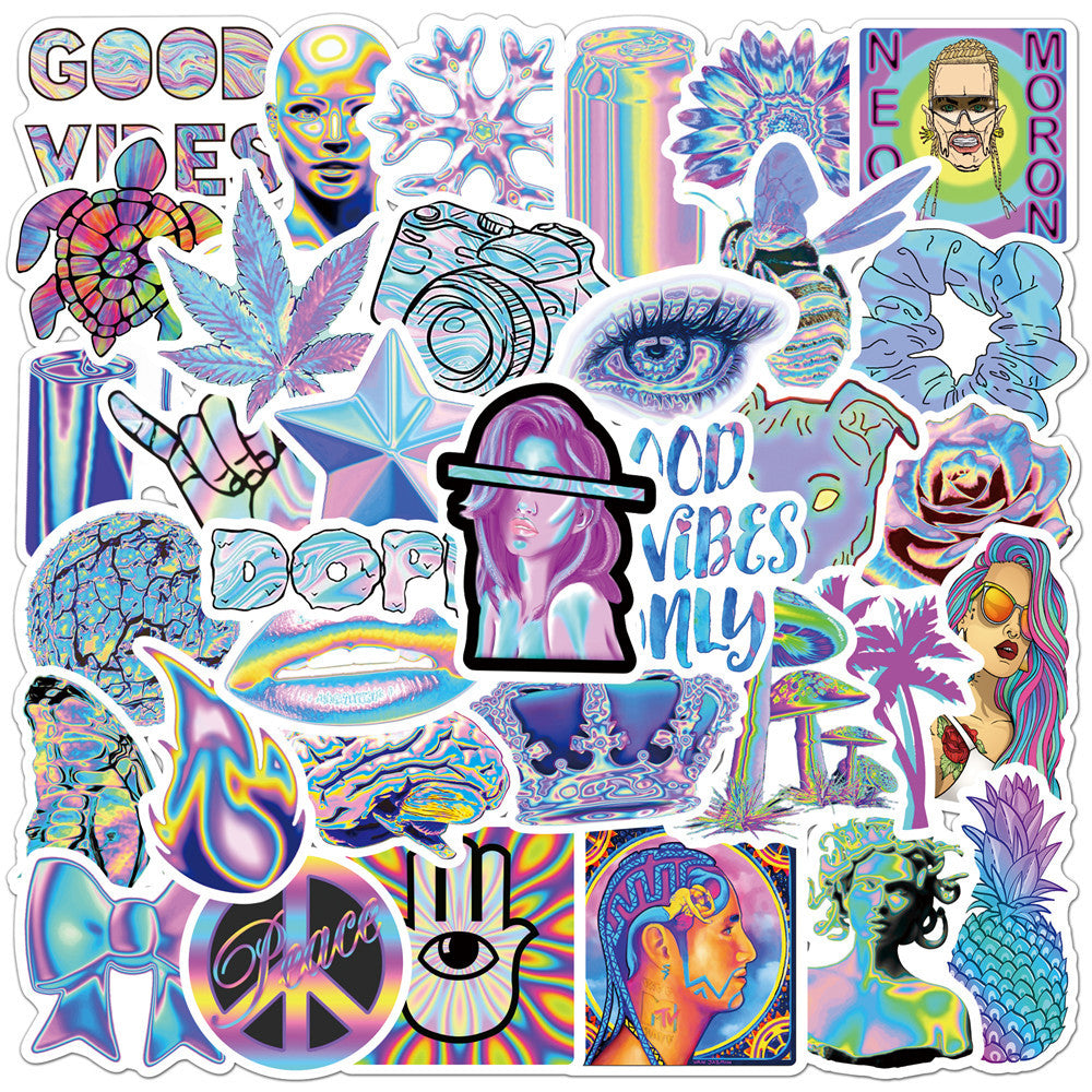 50 Iridescent Stickers