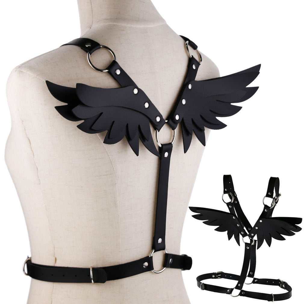Angel Wings Leather Harness