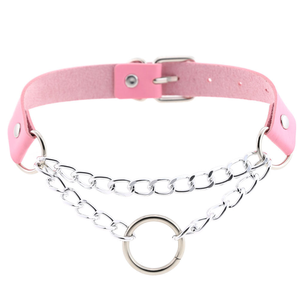 Chained Leather Collar / Choker