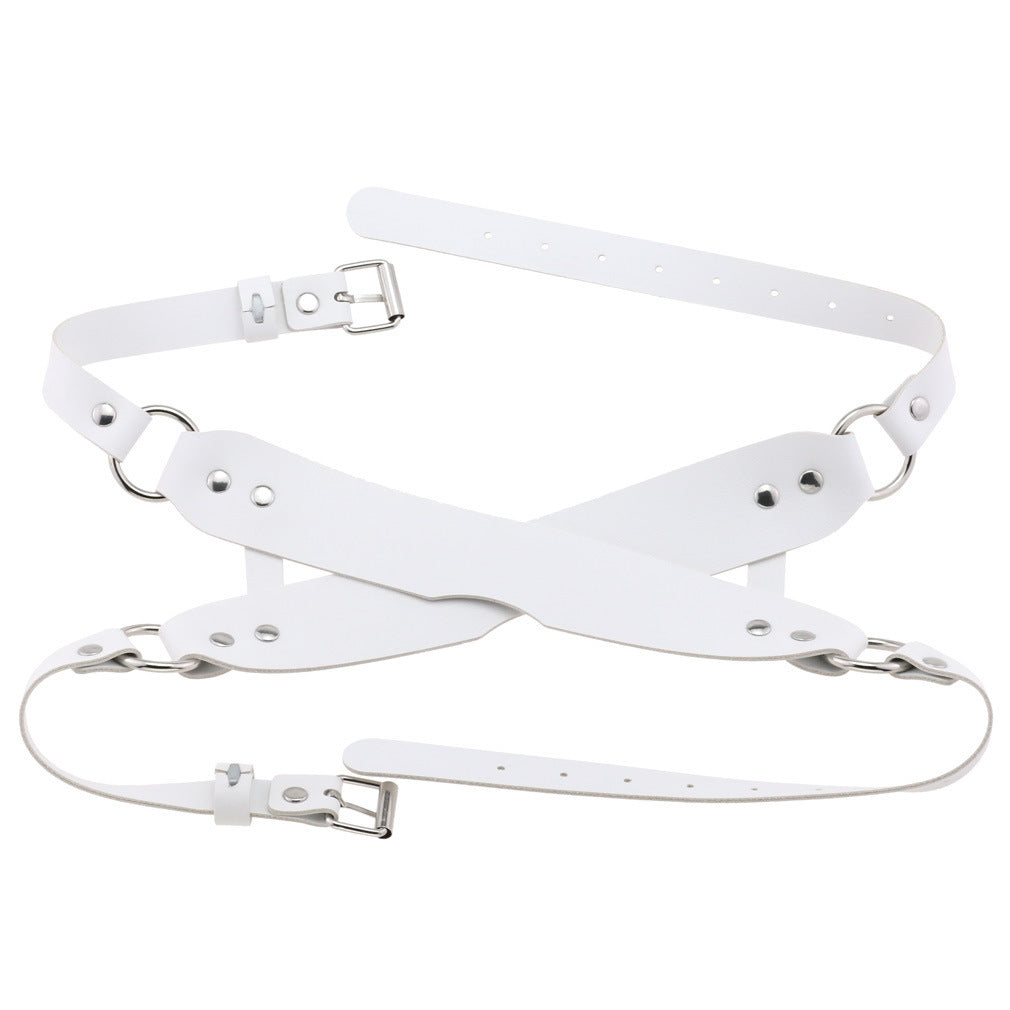 Leather Double Strap Eye Mask Blindfold