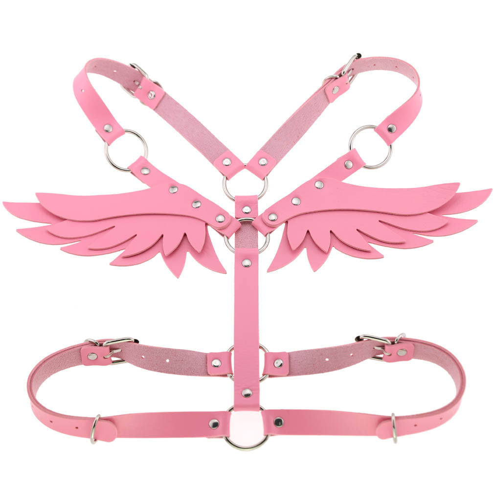 Angel Wings Leather Harness