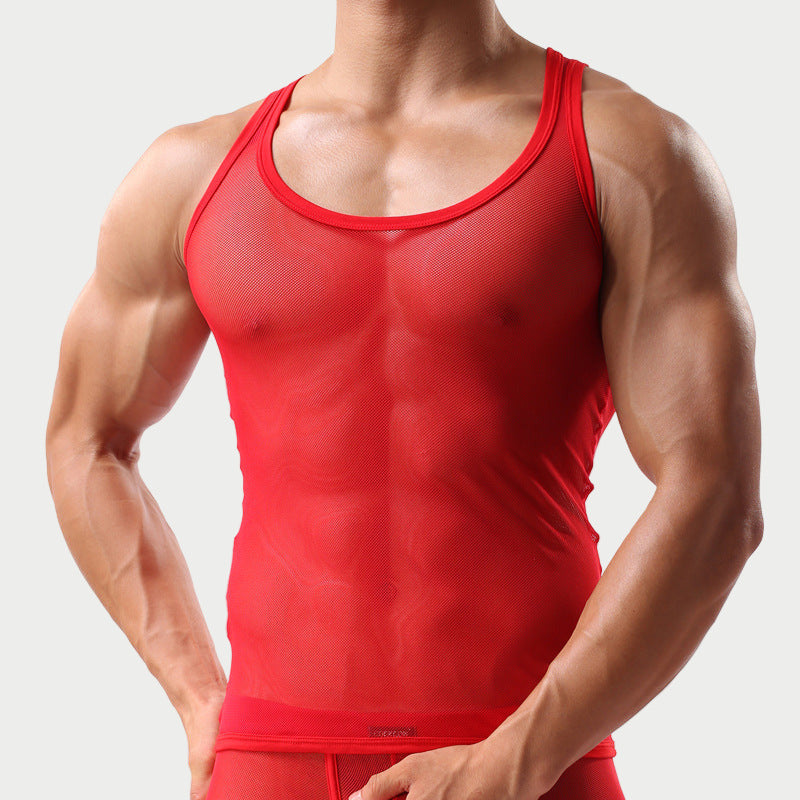 Mesh Transparent Tank Top Vest