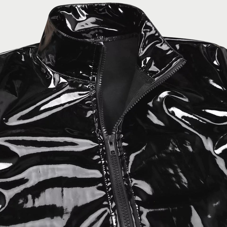 Midnight PVC Zip Jacket