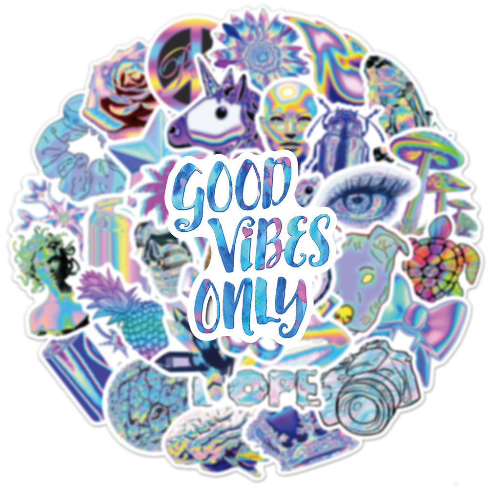 50 Iridescent Stickers