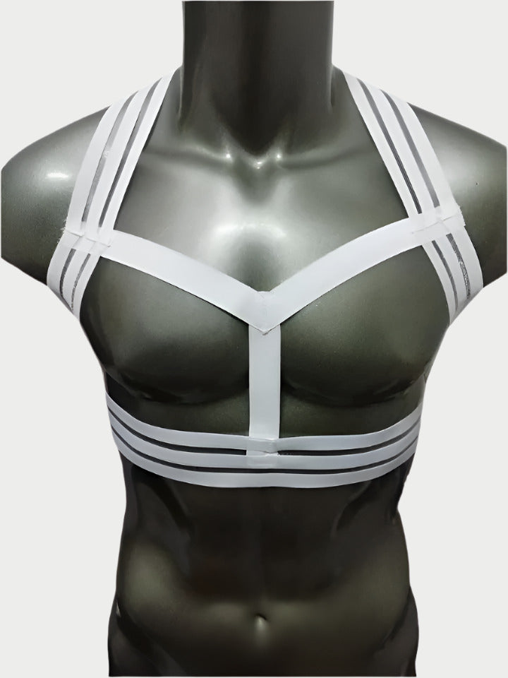 Elastic Hollow Striped Harness
