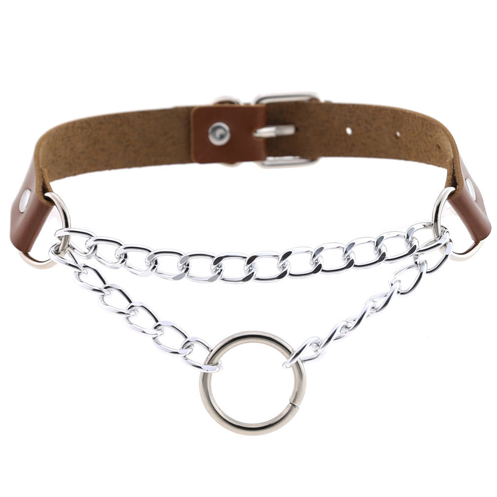 Chained Leather Collar / Choker