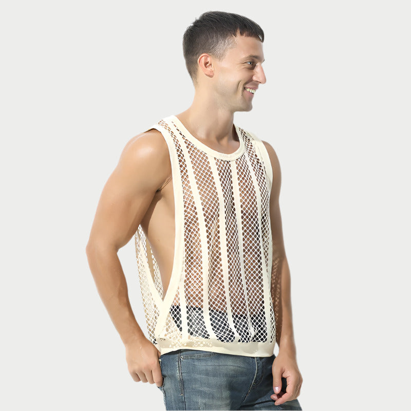 Mesh Striped Tank Top
