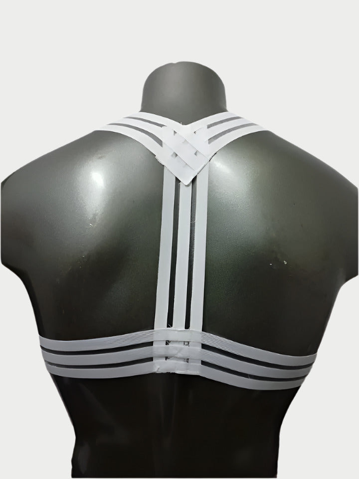 Elastic Hollow Striped Harness