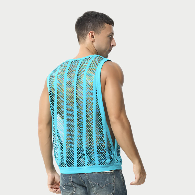 Mesh Striped Tank Top