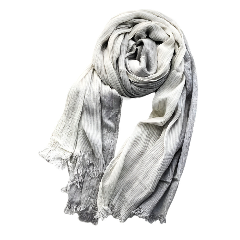 Duo-Tone Weave Cotton Pashmina Scarf