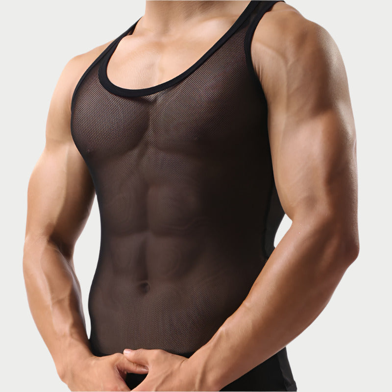 Mesh Transparent Tank Top Vest