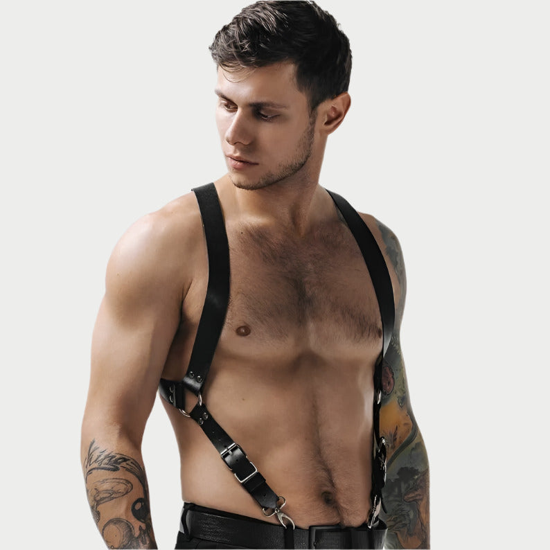 Adjustable Suspender Leather Harness