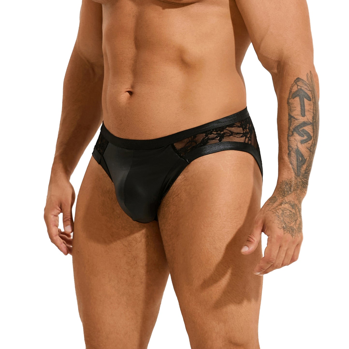 Leather Lace Briefs