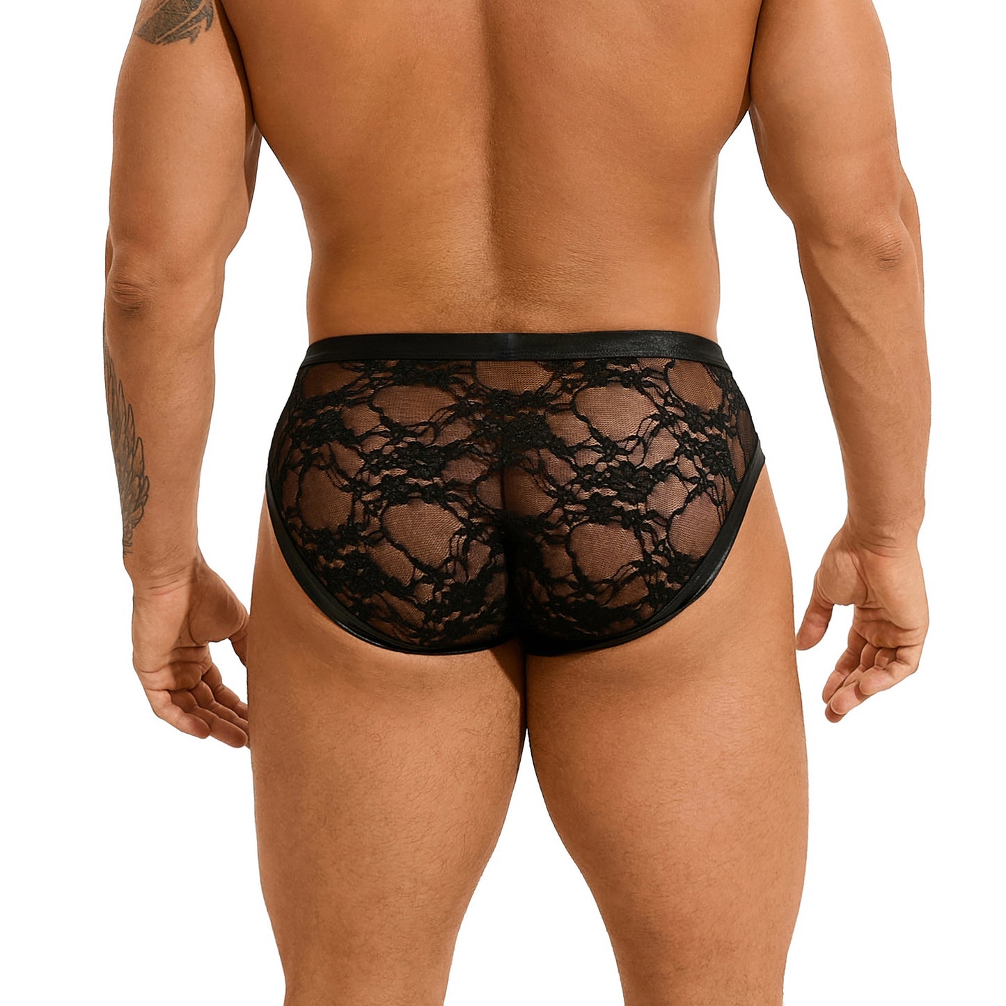 Leather Lace Briefs