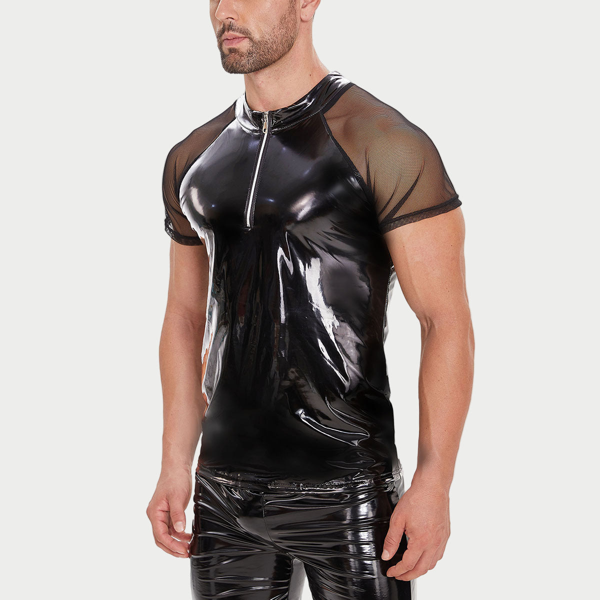Midnight PVC Zip Shirt