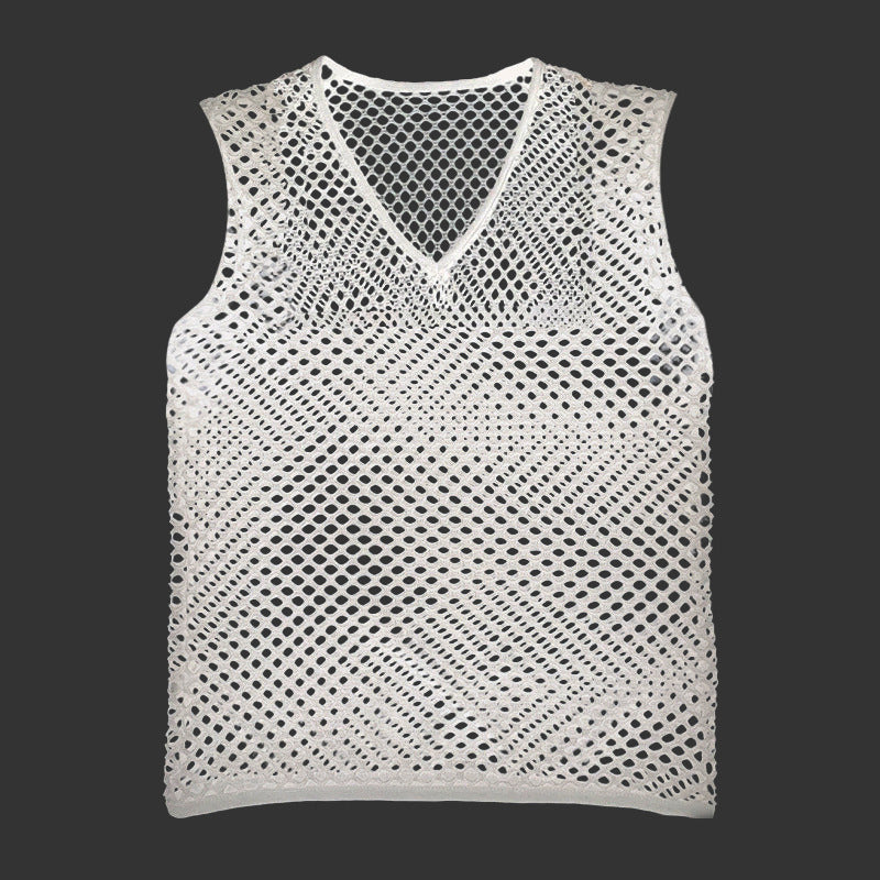 Mesh V-Neck Top