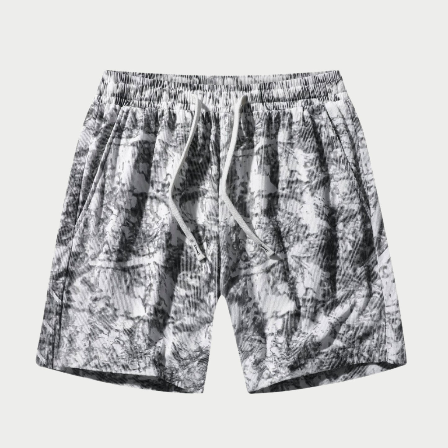 Washed Camo Corduroy Shorts