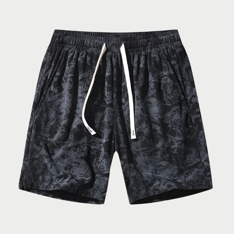 Washed Camo Corduroy Shorts