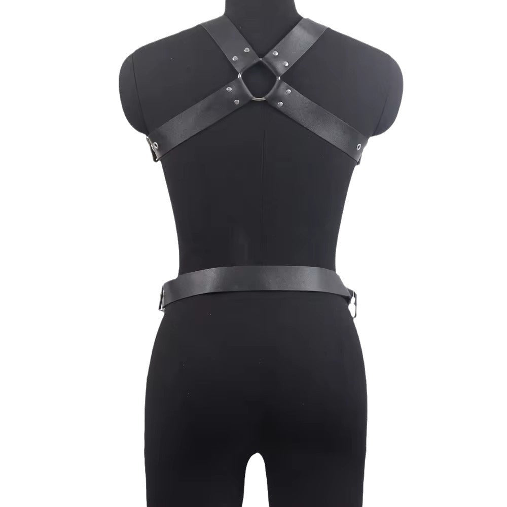 Full Torso Adjustable Leather Harness
