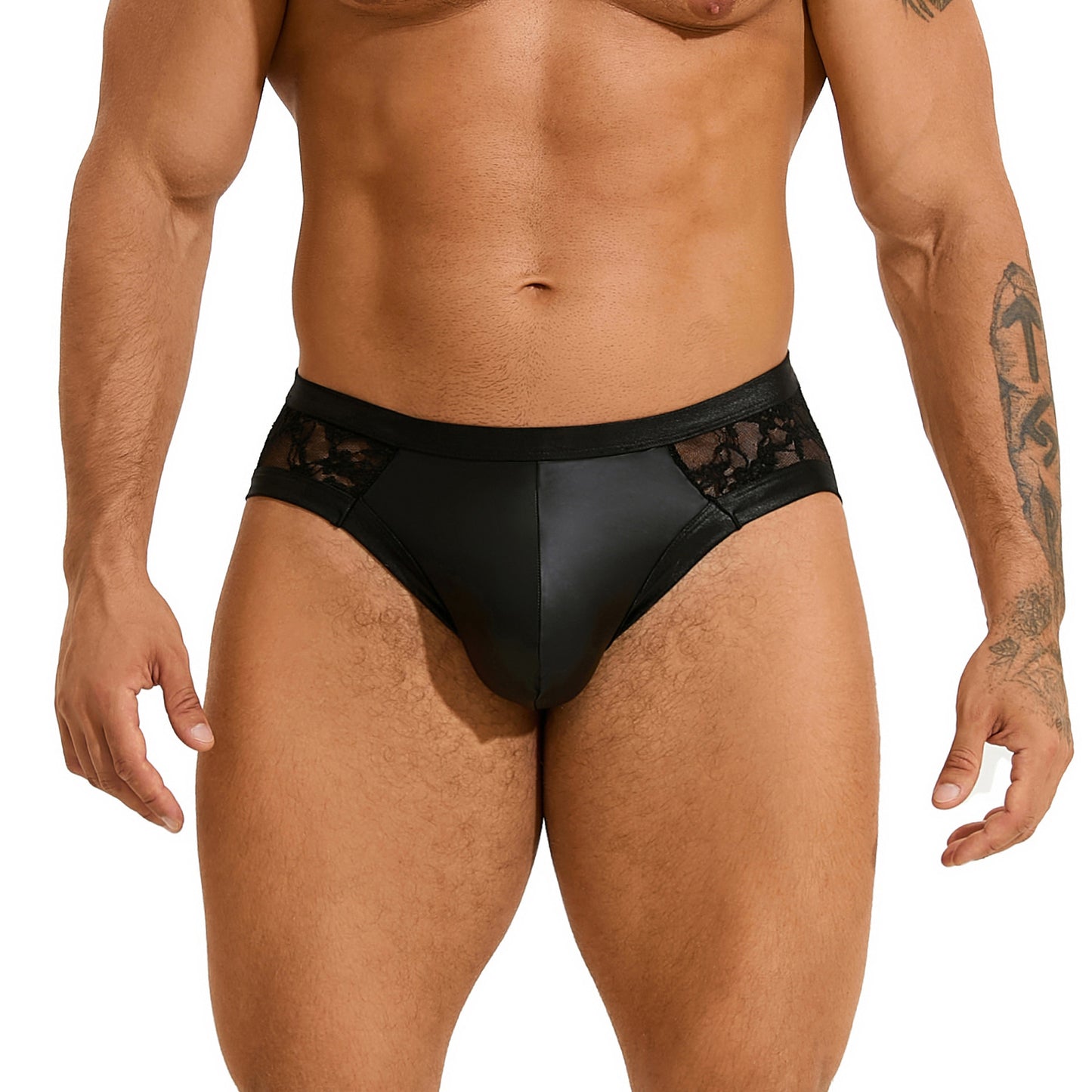 Leather Lace Briefs