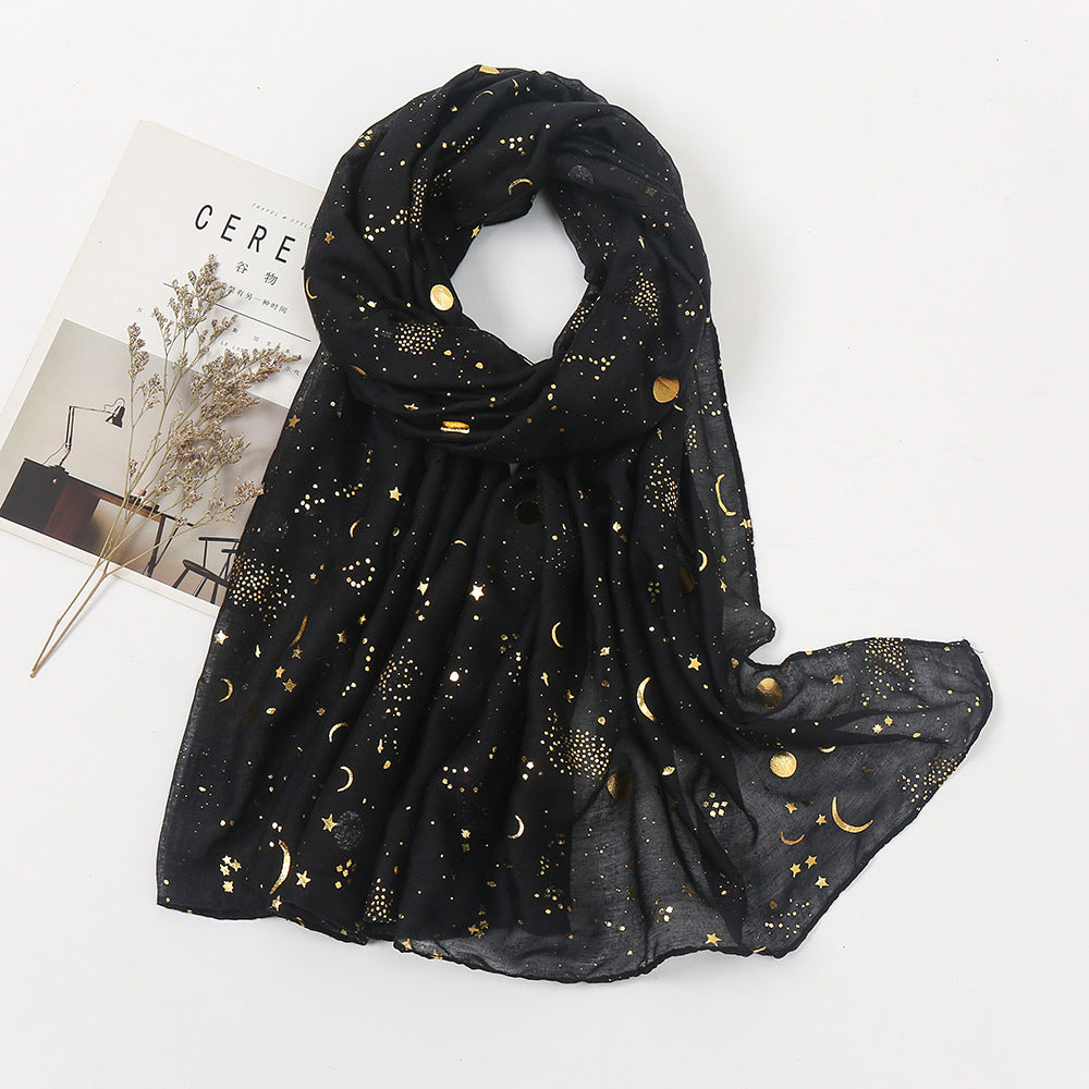 Star & Moon Pashmina Scarf
