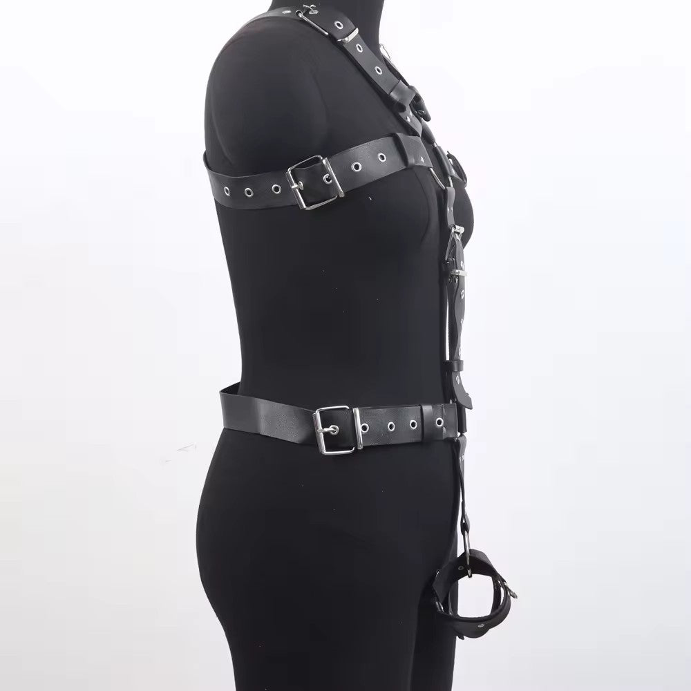 Full Torso Adjustable Leather Harness
