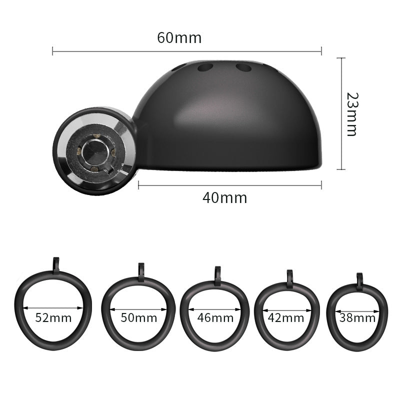 Nub Ultra-Light Chastity Cage with 5 Ring Sizes