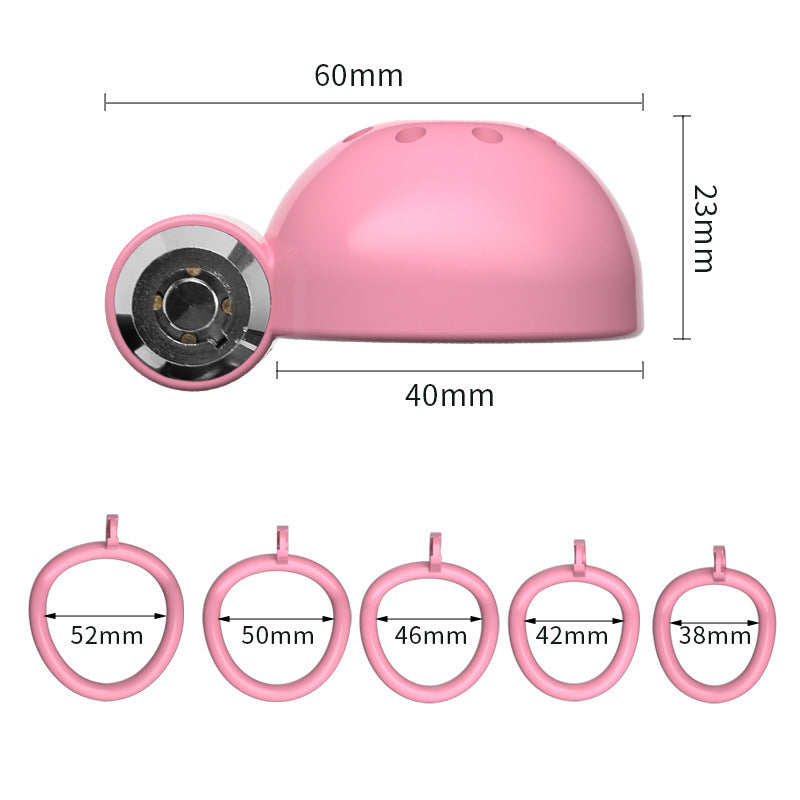 Nub Ultra-Light Chastity Cage with 5 Ring Sizes