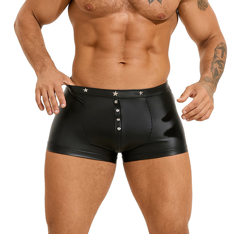 Leather Star Boxer Briefs