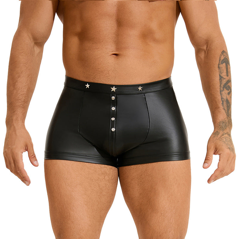Leather Star Boxer Briefs