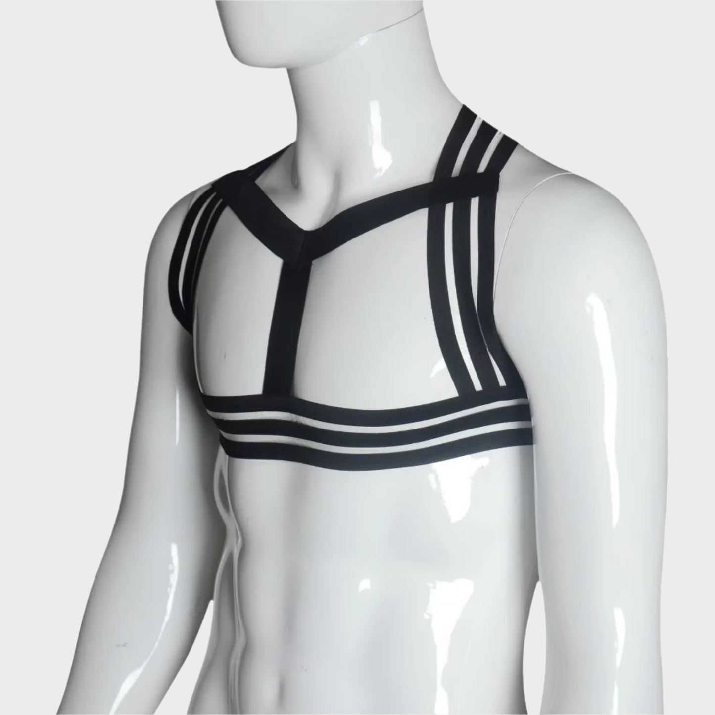 Elastic Hollow Striped Harness