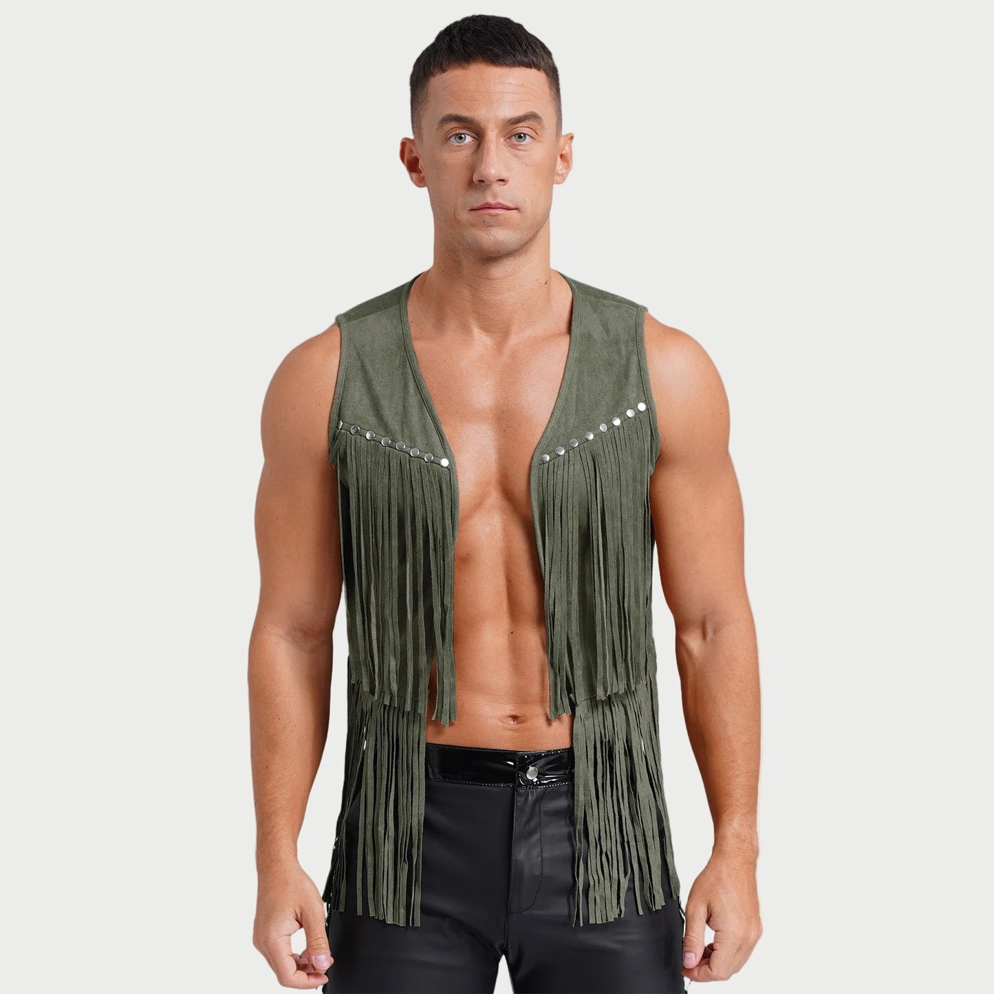 Suede Tassel Western Cowboy Vest